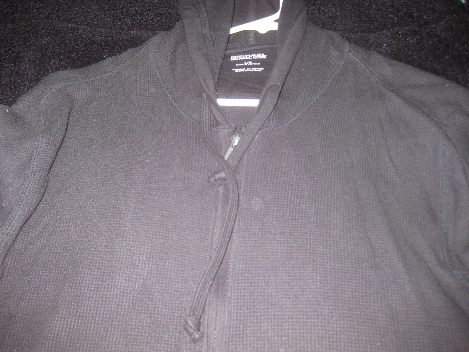 Felpa con cappuccio e zip intera MICHAEL KORS uomo nera (GRANDE) USATA