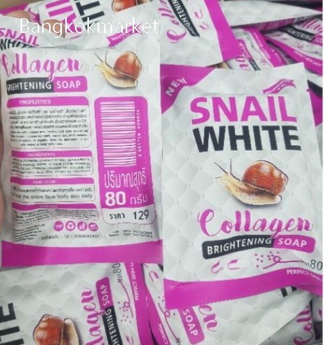 Snail White Collagen Soap Brightening X10 New by Perfect Skin Lady 80G. x10pcs. - Picture 7 of 7