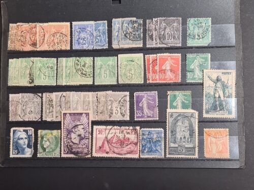 ensemble 50 timbres france avant 1950 - oblitérés - tout état - Photo 1/6