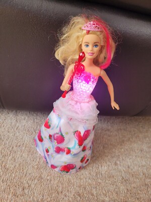 Barbie Dreamtopia Sweetville Strawberry Dress Princess Doll Lights