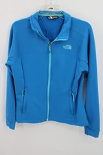 THE NORTH FACE TWO TONED BLUE ZIP FRONT WOMENS JACKET SIZE MEDIUM