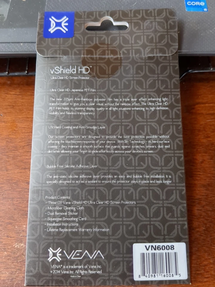 Vena  Vshield HD Ultra Clear HD Screen Protector For Sony Xperia Z3, 3 Pack - Image 3 of 4