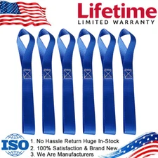 6x Soft Loop Tie Down Straps Ratchet 4500LBS for Heavy Duty Motorcycle Dirt Bike