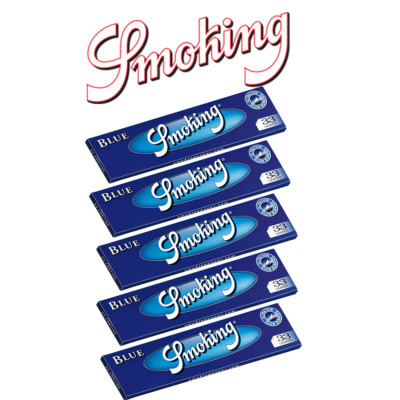 Smoking Blue 5 Heftchen King Size Paper - 5 x 33 Blättchen Long Paper Original 