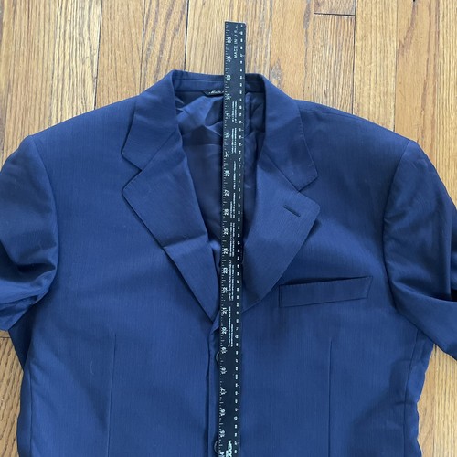 Canali Men’s 42R Navy Pinstripe Suit Jacket 100% Wool Made in Italy - Picture 12 of 14
