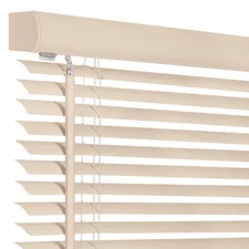 WINDOW MINI BLIND 1-Inch Alabaster Cordless Vinyl 35 x 64 Inches