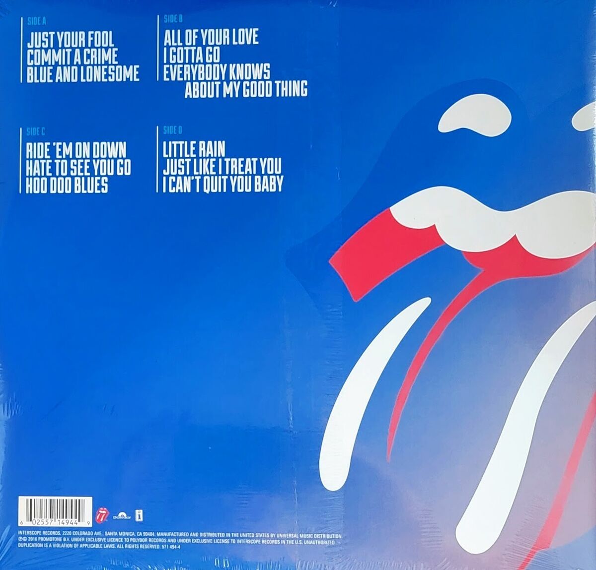 ROLLING STONES - BLUE & LONESOME - 180-GRAM VINYL 2-LP SET ROLLING STONES - BLUE & LONESOME - 180-GRAM VINYL 2-LP SET