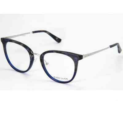 Marciano By Guess GM0351 055 Blue Havana Plastic Eyeglasses Frame 53-21-140 RX
