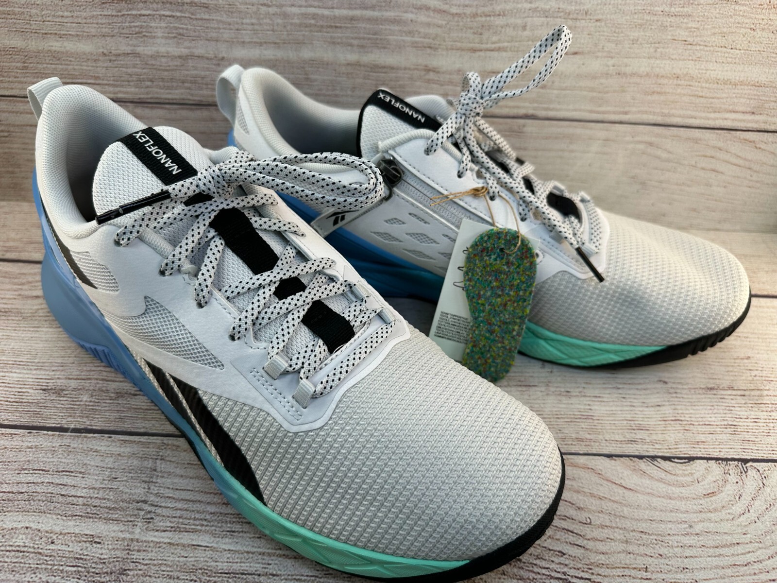 SAOLA Scarpe da corsa Reebok Nanoflex Parafit TR da uomo taglia 10 grigio freddo nero core