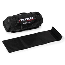 Titan Fitness 5-25 LB PRO Strongman Sandbags, Double Layer, 1050D Cordura, Black