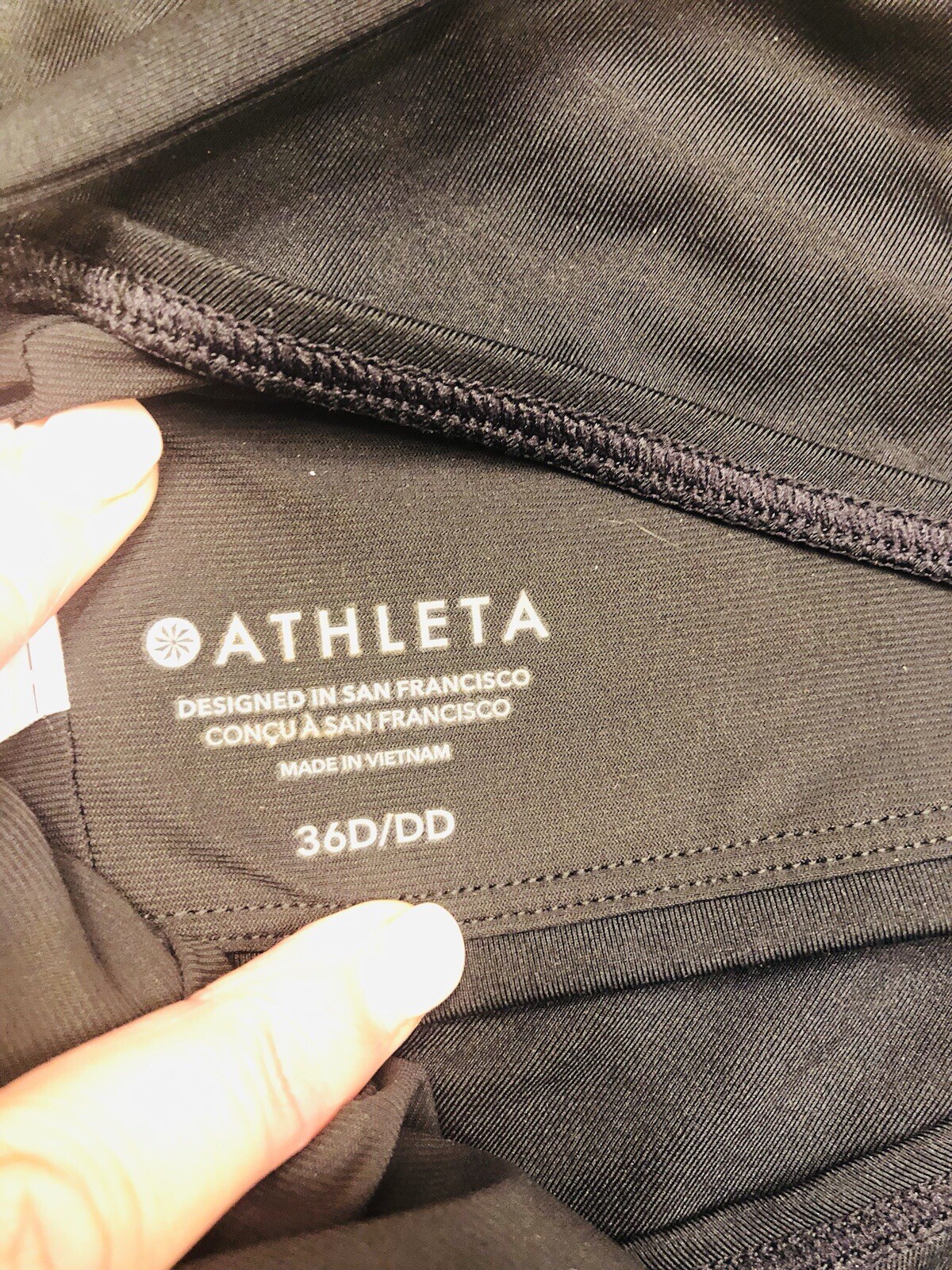 Athleta Plus Size 36DD Solid Black Razorback Styl… - image 6