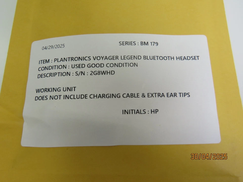 Plantronics Voyager Legend Bluetooth Headset - Black (NO CHARGER) [BM179] - Image 2 of 4