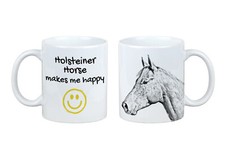 Holsteiner Horse Cup with Horse Makes Me Happy. Art-Dog