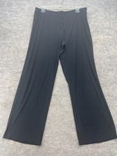 Sleepwear Pants Size Large L Black Silky Stretch Drawstring Comfort Cool