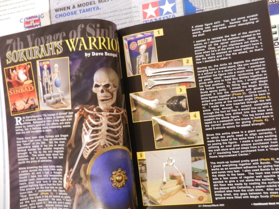 6 MODELER'S RESOURCE magazine lot #39 50 53 54 57 58 Harryhausen HULK ...