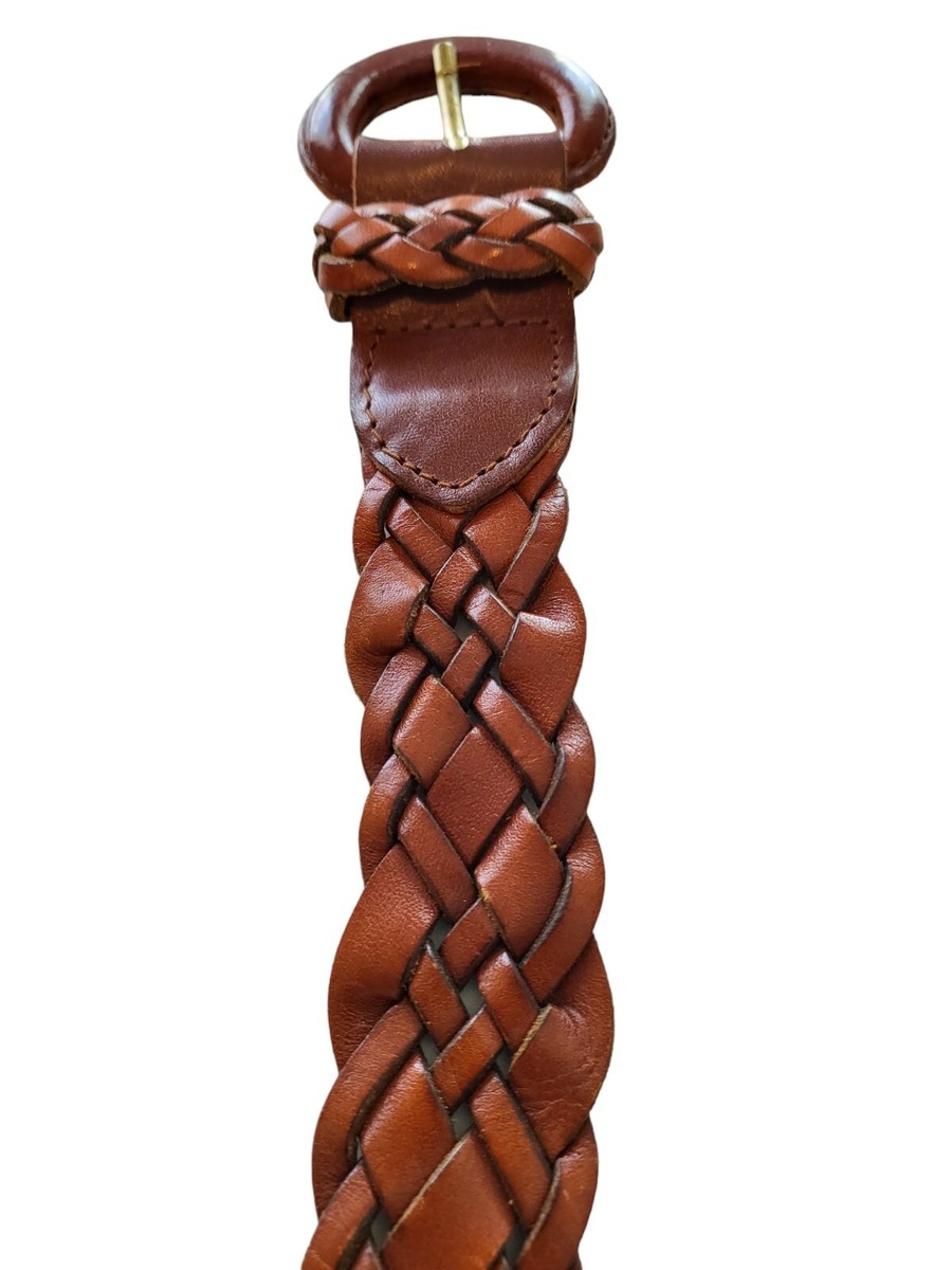 Belt Braided In A Beautiful Brown Leather Sz Sm From Turkey  display picture 2