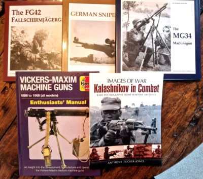 Vickers-Maxim Machine Gun FG42 MG34 Sniper Rifles AK47 Book set combined bundle