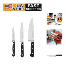 Effortless Meal Prep with 3-Piece Kitchen Knife Set - Chef, Utility, Paring