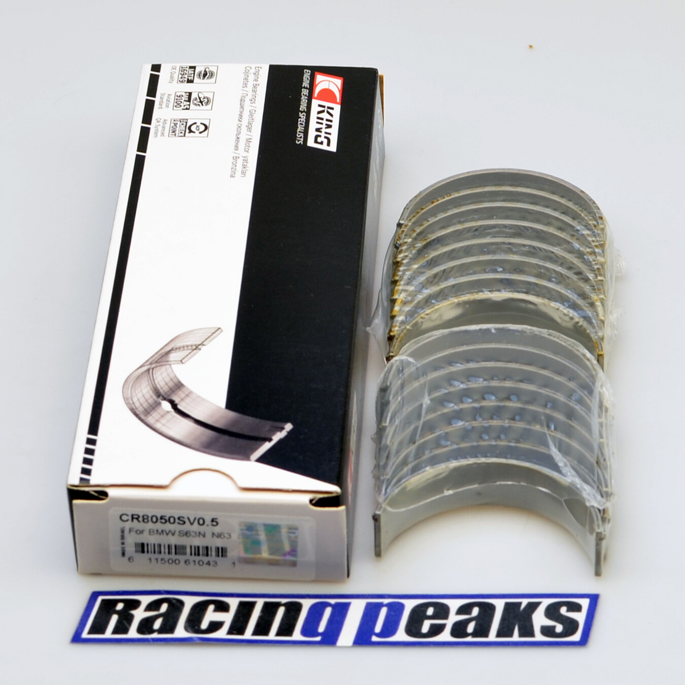 BMW S63 N63 4.0L 4.4L 32v 03/2011 0.50 big end con rod bearings KING