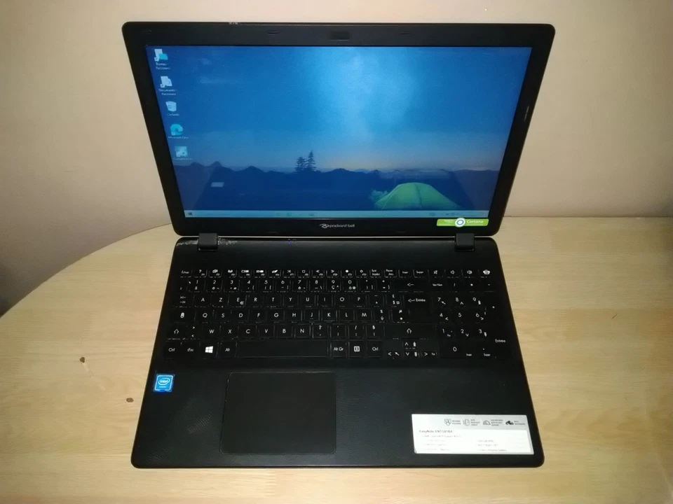 PC PORTABLE PACKARDBELL 15" - PROPRE - RAPIDE - BON ETAT - PRET A FONCTIONNER - Photo 3/4