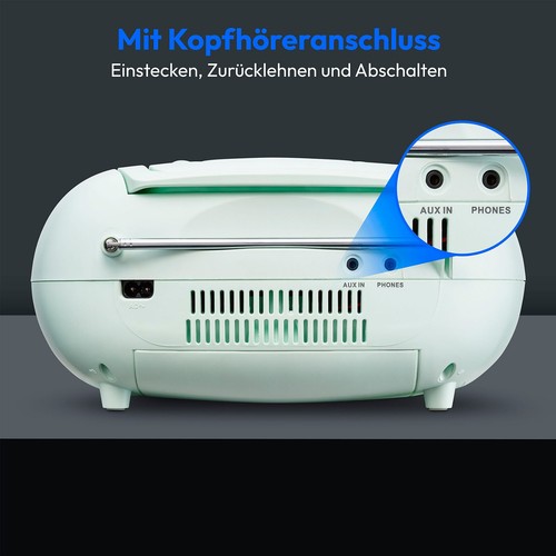 Medion MD44176 E66476 CD-Player Radio Kassettenspieler Boombox Tragbar USB Retro - Picture 58 of 75