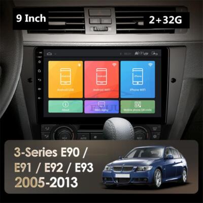 For BMW E90 E91 E92 E93 9'' WIFI Android 9.1 Stereo Radio GPS Navigation 2+32GB