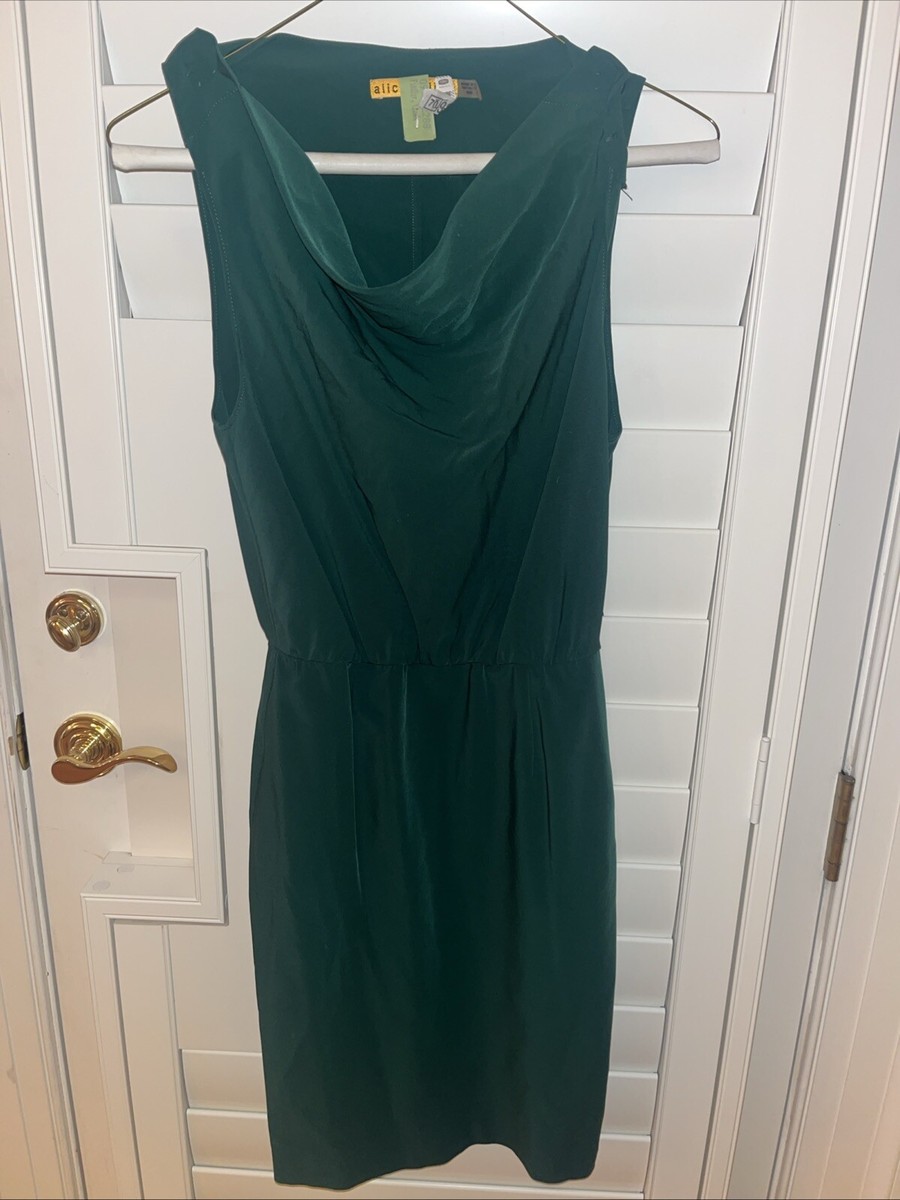 alice and olivia emerald green dress Montana Maxi Gown