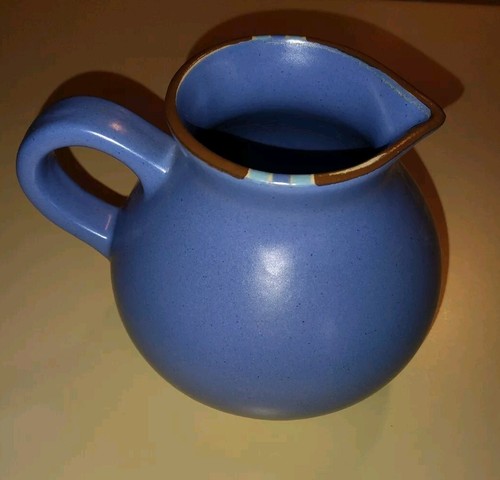 Dansk Mesa Sky Blue Stoneware Pitcher Portugal 6.5 inches Tall - Picture 2 of 4