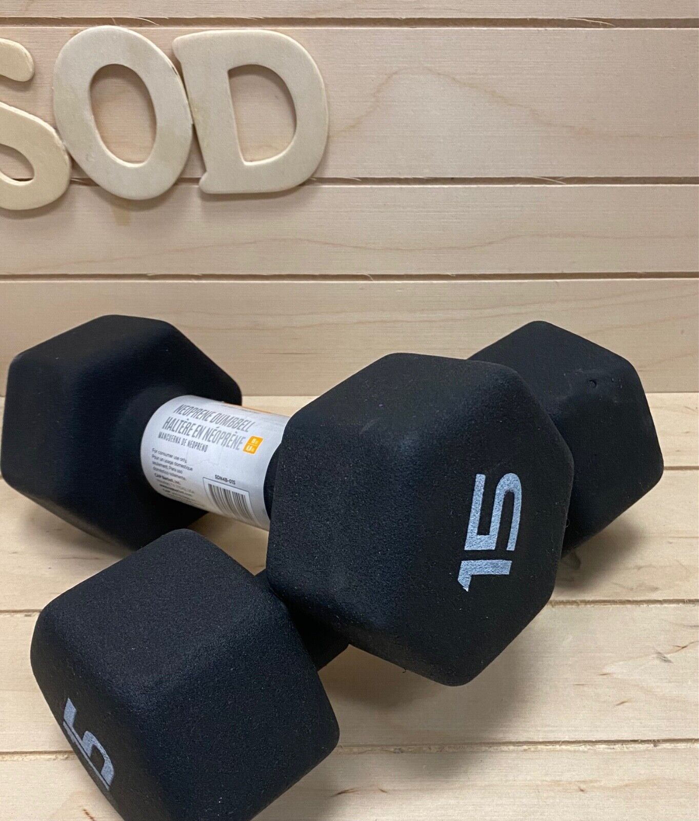 CAP Barbell Black Neoprene Indianapolis Mall Dumbbell PAIR S Inexpensive total 30lbs 15 lbs