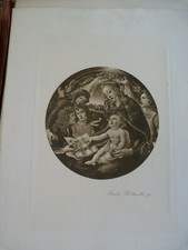ANCIENNE LITHO"VIERGE à l'ENFANT Botticelli"