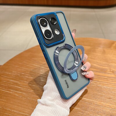 Magnetic Magsafe Phone Case With Kickstand For Xiaomi Redmi Note 13 Pro Plus 12C