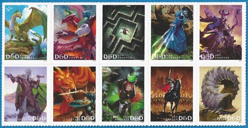 USA Sc. 5918b (73c) Dungeons & Dragons 2024 MNH block of 10 I