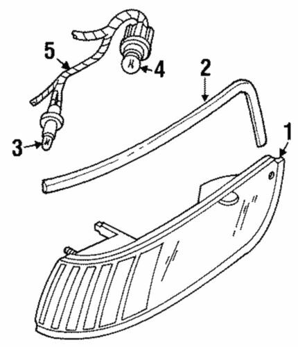 Protector de lámpara de marcador del lado del conductor para Ford Mercury Grand Marquis 1998-2002 (N/P XW3Z15C419AA)