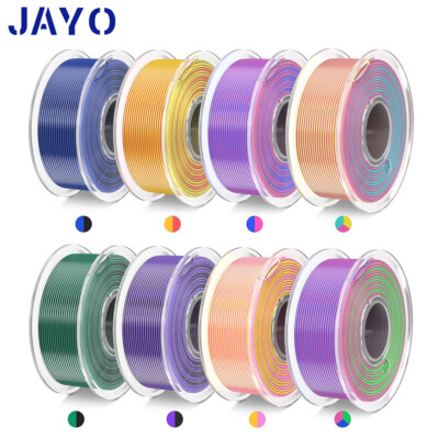 JAYO 8*0.25KG SILK PLA+ 3D Drucker Filament 1,75mm SILK Zweifarbig Dreifarbig