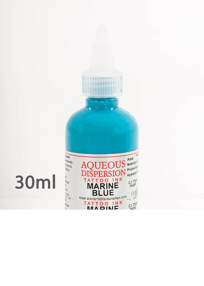 AQUEOUS DISPERSION INK Aqueous Dispersion Tattoo Ink - Marine Blue Tattoo Ink 30ml Professional Quality