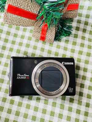 Canon PowerShot SX200 lS 12.1MP 12x Optical Zoom CCD Digital Camera-100% Working