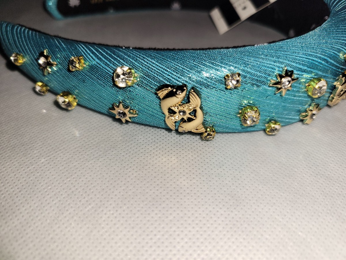 Lele Sadoughi Pices Alice headband in Aquamarine NWT Lele Sadoughi Royal Blue Neoprene Knotted Headband – Lele  main image 4