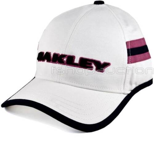 Oakley Lined Trucker Cap White Mens Womens Casual Pink Golf Baseball Sport Hat - Picture 1 of 2