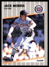 Jack Morris 1989 Fleer #139 Detroit Tigers MLB READ FREE SHIPPING AutographDen