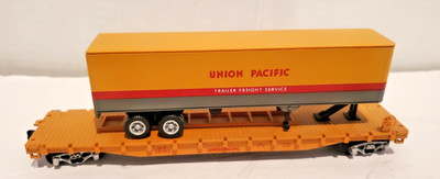 Ho Scale Con-Cor 62' TOFC Flat Car w/Trailer 1/87 Scale #59163