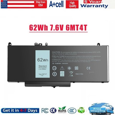 LOT 5 6MT4T Laptop Battery For Dell Latitude E5470 E5570 79VRK 7V69Y TXF9M 7.6V