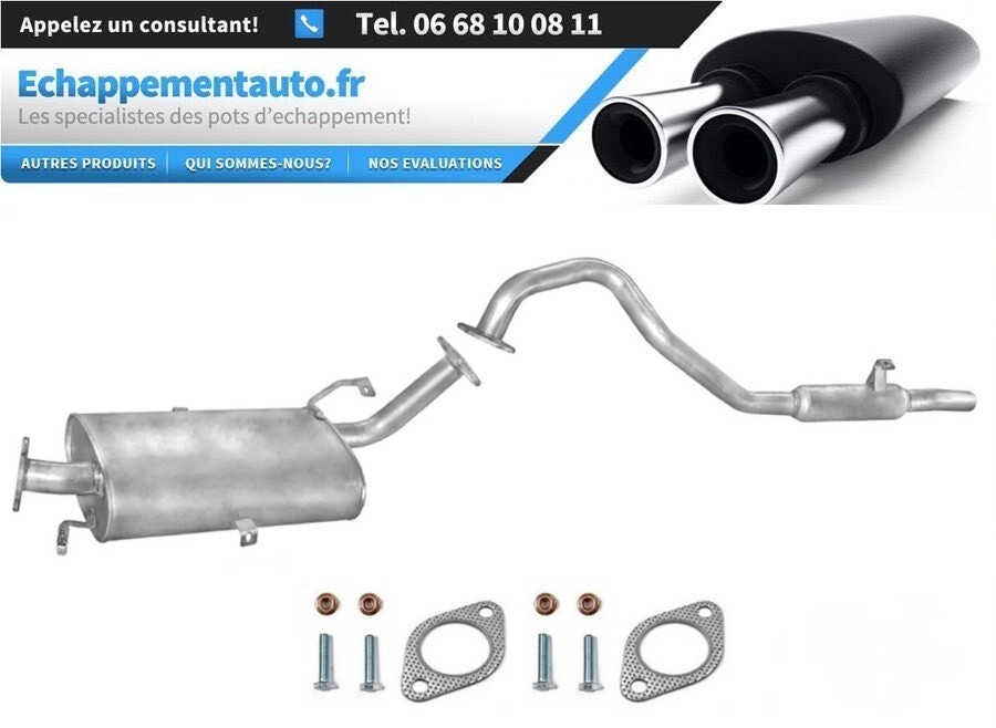 Ligne d'échappement centrale et arrière pour Nissan Patrol 2.8 GR TD 4x4 1988-1991