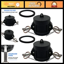 2PCS 2" Camlock Fittings Polypropylene Couplings Dust Cap - Type DC Standard