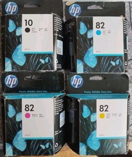 Genuine HP 10 + HP 82 Ink Cartridges - NEXT DAY TRACKED DELIVERY! VAT included