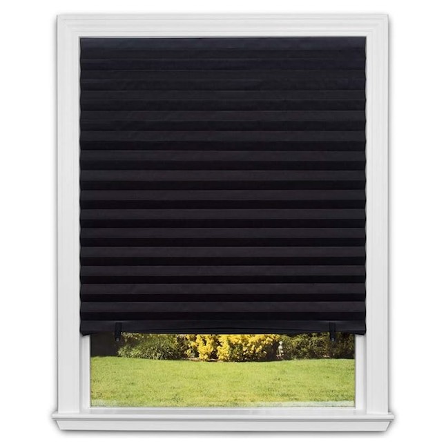 Redi Shade 48-in x 72-in Black Blackout Cordless Pleated Sha
