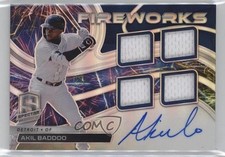 2022 Panini Chronicles Spectra Fireworks Fabric Signatures Akil Baddoo Auto 0h26