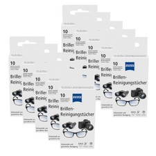 100x Brillenputztücher ZEISS Reinigungstücher Brille feucht Brillentuch