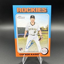 2024 Topps Heritage High Number Real One Auto Connor Kaiser RC #ROA-CK Rockies