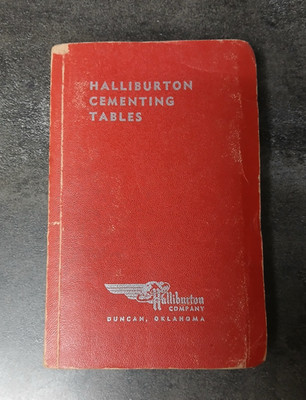 Rare Vintage Halliburton Cementing  Tables -1963 ''Flying H'' Redbook