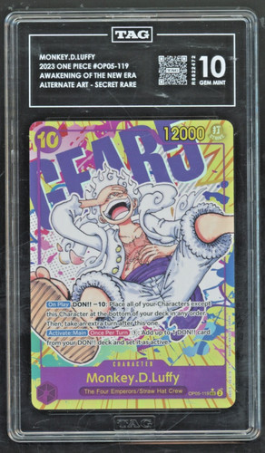 Monkey.D.Luffy (Alternate Art) graded TAG 10 for sale on eBay